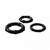 Набор из 3 черных эрекционных колец Babooom Ring Set - Adrien Lastic - в Димитровграде купить с доставкой