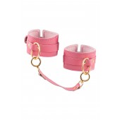 Розовые однослойные кожаные оковы - Pecado - купить с доставкой в Димитровграде