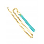 Голубой кожаный поводок с карабином для ошейника - 80 см. - Pecado - купить с доставкой в Димитровграде