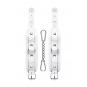 Белые узкие наручники-браслеты со скруглёнными углами - Pecado - купить с доставкой в Димитровграде