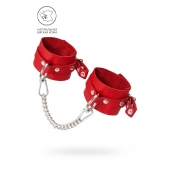 Красные мягкие кожаные оковы с люверсами - Pecado - купить с доставкой в Димитровграде