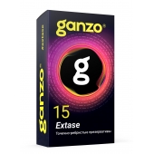 Презервативы анатомической формы с точечной и ребристой структурой Ganzo Extase - 15 шт. - Ganzo - купить с доставкой в Димитровграде