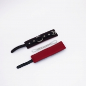 Черно-красные кожаные наручники - Crazy Handmade - купить с доставкой в Димитровграде