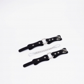 Черные кожаные наручники с кольцом - Crazy Handmade - купить с доставкой в Димитровграде