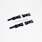 Черные кожаные наручники с кольцом - Crazy Handmade - купить с доставкой в Димитровграде