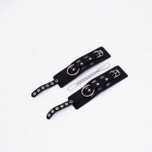 Черные кожаные наручники Sex - Crazy Handmade - купить с доставкой в Димитровграде