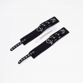 Черные кожаные оковы Sex - Crazy Handmade - купить с доставкой в Димитровграде