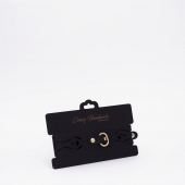 Черный кожаный ошейник с золотистой фурнитурой - Crazy Handmade - купить с доставкой в Димитровграде