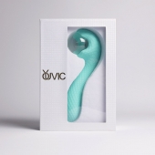 Бирюзовый вибромассажёр с деликатными токами - Youvic - купить с доставкой в Димитровграде