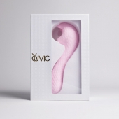 Розовый вибромассажёр с деликатными токами - Youvic - купить с доставкой в Димитровграде