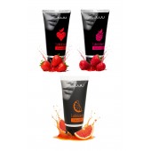 Набор из 3 съедобных лубрикантов JUJU (клубника, малина, грейпфрут) - JuJu - купить с доставкой в Димитровграде