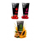 Набор из 3 съедобных лубрикантов JUJU (клубника, малина, тропические фрукты) - JuJu - купить с доставкой в Димитровграде