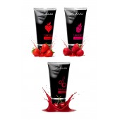 Набор из 3 съедобных лубрикантов JUJU (клубника, малина, вишня) - JuJu - купить с доставкой в Димитровграде