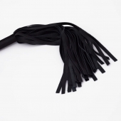 Черный кожаный флоггер - 45 см. - Crazy Handmade - купить с доставкой в Димитровграде