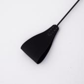 Стек с широким черным кожаным наконечником и металлической ручкой - 67 см. - Crazy Handmade - купить с доставкой в Димитровграде