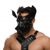 Черная кожаная маска «Собака» - Crazy Handmade - купить с доставкой в Димитровграде