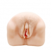 Телесный мастурбатор-вагина с оволосением и вибрацией - Baile - в Димитровграде купить с доставкой