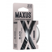 Черные утолщенные презервативы MAXUS Extra Strong с железным кейсом - 3 шт. - Maxus - купить с доставкой в Димитровграде