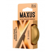Точечные презервативы MAXUS 2000 Amazing Dots с железным кейсом - 3 шт. - Maxus - купить с доставкой в Димитровграде