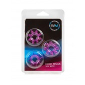 Набор из 3 лиловых эрекционных колец различной формы - Erowoman-Eroman - в Димитровграде купить с доставкой