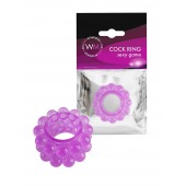 Лиловое эрекционное кольцо с 2 рядами стимулирующих шариков - Erowoman-Eroman - в Димитровграде купить с доставкой