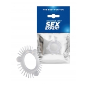 Эластичное эрекционное кольцо с 3 шариками и шипами - Sex Expert - в Димитровграде купить с доставкой
