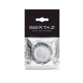 Эластичное эрекционное колечко с черными «ресничками» - Sextaz - в Димитровграде купить с доставкой