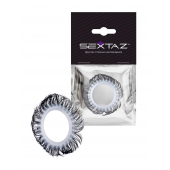 Эластичное эрекционное колечко с черными «ресничками» - Sextaz - в Димитровграде купить с доставкой