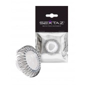 Эластичное эрекционное кольцо с длинными черными «ресничками» - Sextaz - в Димитровграде купить с доставкой