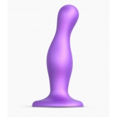 Фиолетовая насадка Strap-On-Me Dildo Plug Curvy size M - Strap-on-me - купить с доставкой в Димитровграде