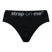 Черные трусики для насадок Heroine Lingerie Harness - size XL - Strap-on-me - купить с доставкой в Димитровграде