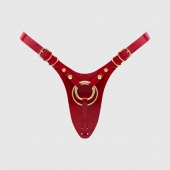 Красный пояс для фиксации насадок Strap-On-Me Leatherette Harness Fabulous - Strap-on-me - купить с доставкой в Димитровграде