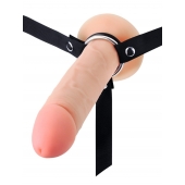 Мужской полый страпон на регулируемых ремешках - 22 см. - Sex Expert - купить с доставкой в Димитровграде