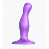 Фиолетовая насадка Strap-On-Me Dildo Plug Curvy size S - Strap-on-me - купить с доставкой в Димитровграде