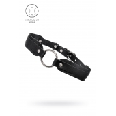 Черный кожаный чокер-ошейник со скруглёнными углами - Pecado - купить с доставкой в Димитровграде