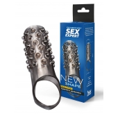 Дымчатая насадка на пенис с выпуклостями - 12 см. - Sex Expert - в Димитровграде купить с доставкой