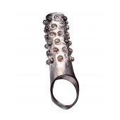 Дымчатая насадка на пенис с выпуклостями - 11 см. - Sex Expert - в Димитровграде купить с доставкой