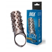 Дымчатая насадка на пенис с шипами и выпуклостями - 12,5 см. - Sex Expert - в Димитровграде купить с доставкой