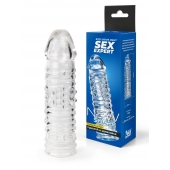 Прозрачная закрытая насадка на пенис - 17 см. - Sex Expert - в Димитровграде купить с доставкой
