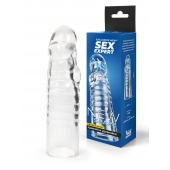 Прозрачная закрытая насадка на член - 15 см. - Sex Expert - в Димитровграде купить с доставкой