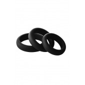 Набор из 3 черных эрекционных колец Smooth Silicone Cockring Pack - Dream Toys - в Димитровграде купить с доставкой