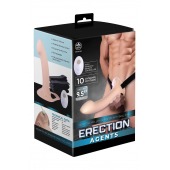 Телесный полый страпон с вибрацией Erection Agents - 24,1 см. - NMC - купить с доставкой в Димитровграде
