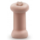 Телесный люминесцентный двусторонний мастурбатор Tasha - Blush Novelties - в Димитровграде купить с доставкой