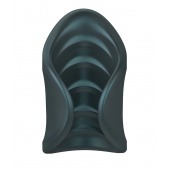 Серый сквозной мастурбатор с вибрацией Manwan Starter - Manwan - в Димитровграде купить с доставкой