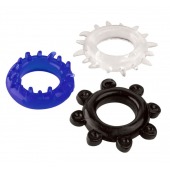 Набор из 3 эрекционных колец разного цвета и рельефа - Boys of Toys - в Димитровграде купить с доставкой