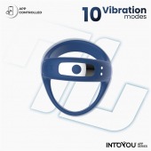 Синее интерактивное эрекционное виброкольцо Rank - Intoyou - в Димитровграде купить с доставкой