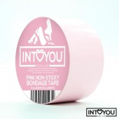 Розовый скотч для фиксации Non-Sticky Bondage Tape - 15 м. - Intoyou - купить с доставкой в Димитровграде