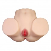 Телесный мастурбатор с 2 любовными отверстиями Olivia - Baile - в Димитровграде купить с доставкой