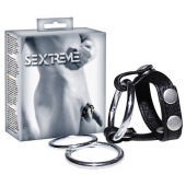 Подхват для мошонки с 3 съемными эрекционными кольцами Leder-Riemen - Orion - в Димитровграде купить с доставкой