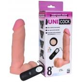 Фаллическая насадка Харнесс UNICOCK 8  с вибрацией - 20 см. - LOVETOY (А-Полимер) - купить с доставкой в Димитровграде